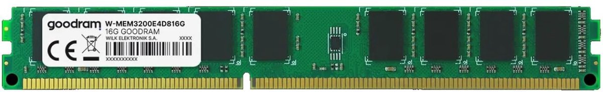 Goodram 16GB 3200MHz ECC UDIMM W-MEM3200E4D816G geheugenmodule 1 x 16 GB DDR4