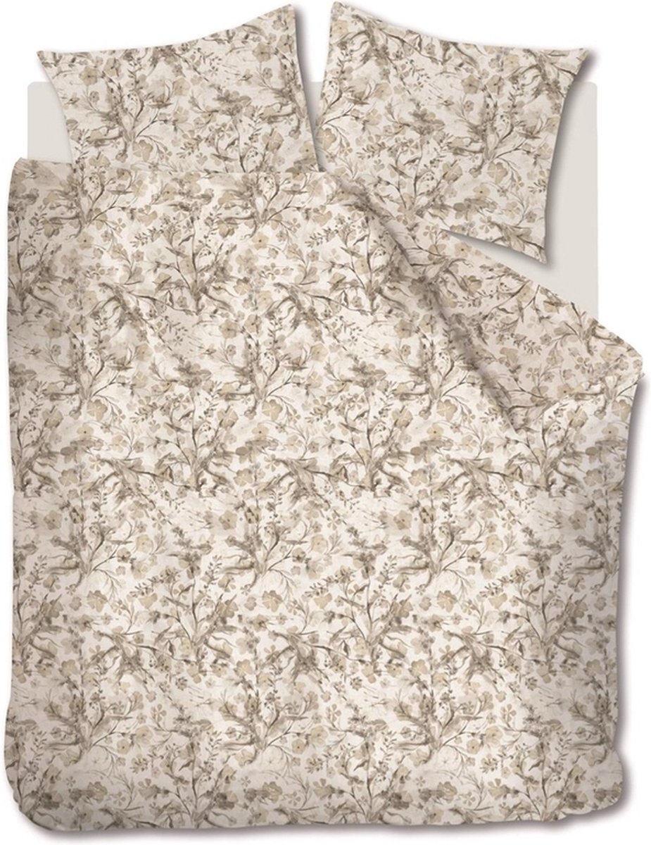 Riviera Maison Blushing Blooms dekbedovertrek - Lits-Jumeaux XL - 260x200/220 - Zand