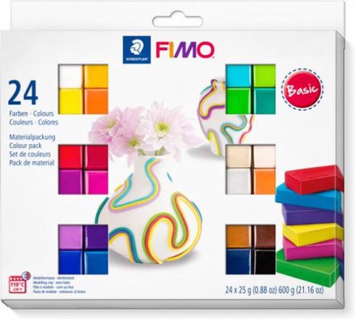 FIMO soft - ovenhardende boetseerklei - colour pack - 24 basic colours — afbeelding 2