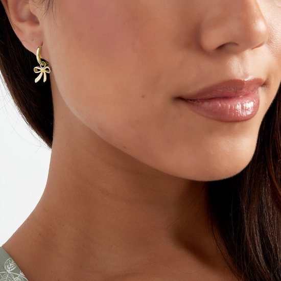boucles d'oreilles avec noeud - boucles d'oreilles - acier inoxydable - sans nickel - couleur or - doré - cadeau - cadeau maman - astuce cadeau - Noël - chic