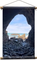 WallClassics - Affiche Textile - Pierres dans la Grotte - 40x60 cm Photo sur Textile