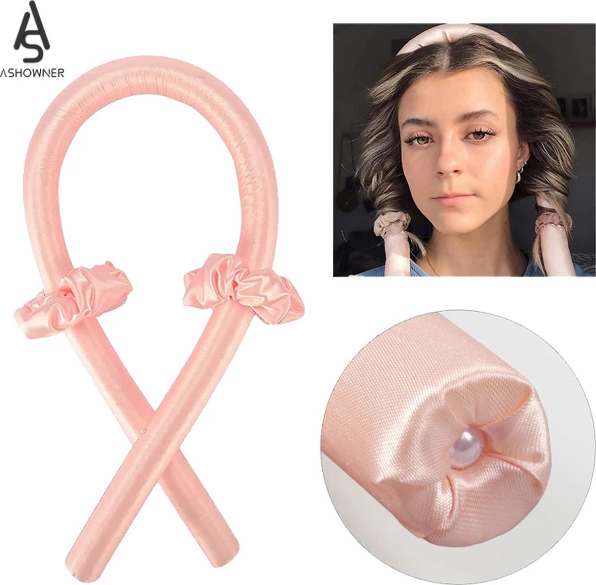 Curling Lint - Heatless Curls - Pink Set