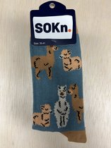 SOKn. trendy sokken *ALPACA'S* maat 35-41 (ook leuk om kado te geven !)