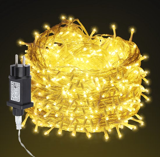 100M 400 LED Fairy Lights Warm Wit 8 Lichtstanden Party Garden Indoor Outdoor Decoratie Kerstverlichting IP44