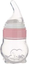 100ml Babyfles Dispenser Fopspeen Siliconen Squeeze Feeder kind - Pasgeboren Baby Zuigfles fles voor 0 ~ 12 Maanden - roze