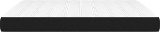 vidaXL Matelas à ressorts ensachés Noir 180 x 200 x 20 cm Tissu
