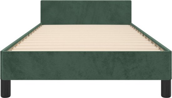 vidaXL - Bedframe - zonder - matras - 80x200 - cm - fluweel - donkergroen
