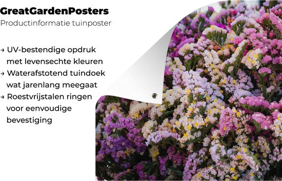 Une forêt avec la statice affiche de jardin fleuri 60x40 cm - petit - Toile de jardin / Toile d'extérieur / Peintures pour l'extérieur (décoration de jardin)