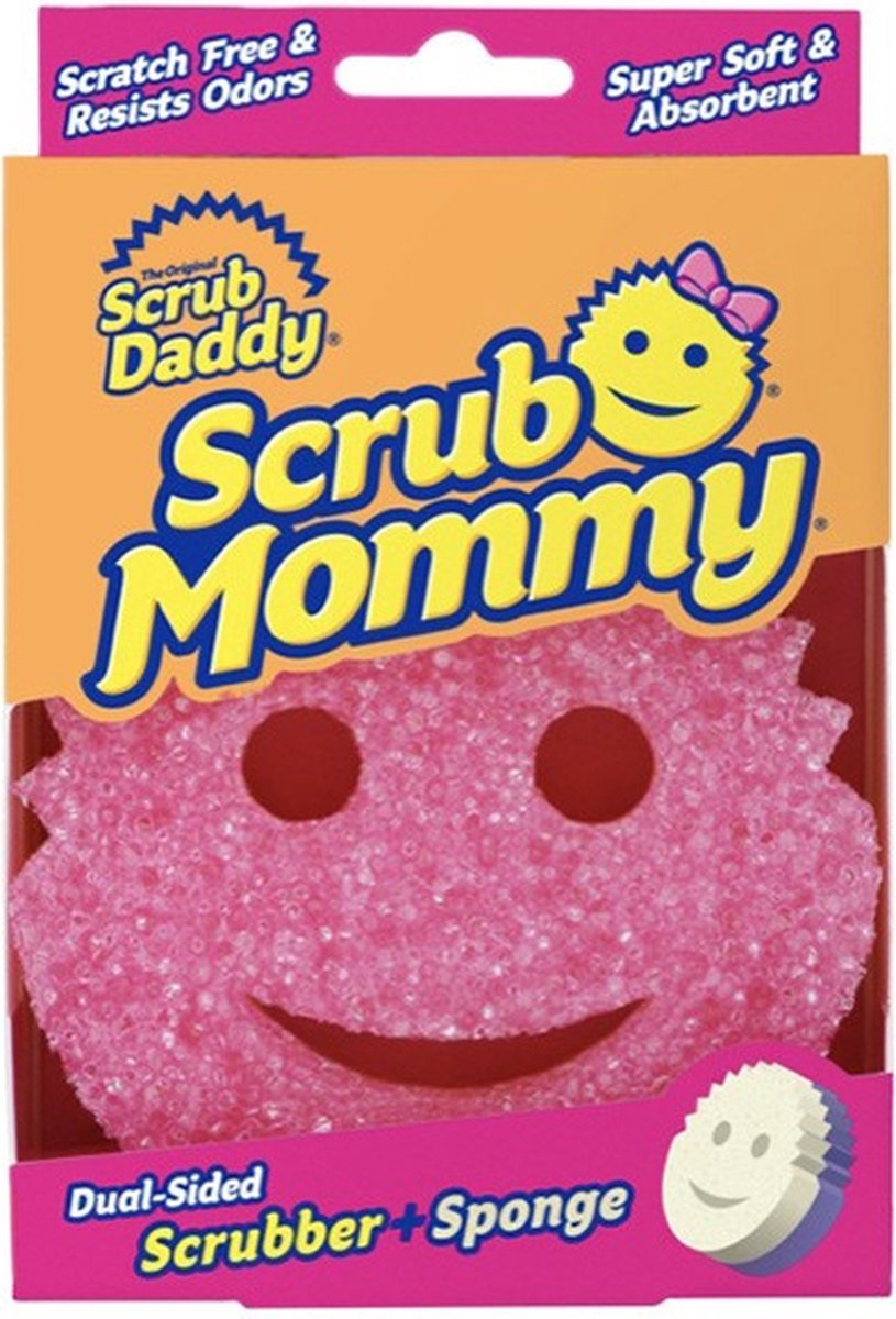 Scrub Daddy - scrub Mommy Éponge anti-rayures double face Rose Ménage  Nettoyage