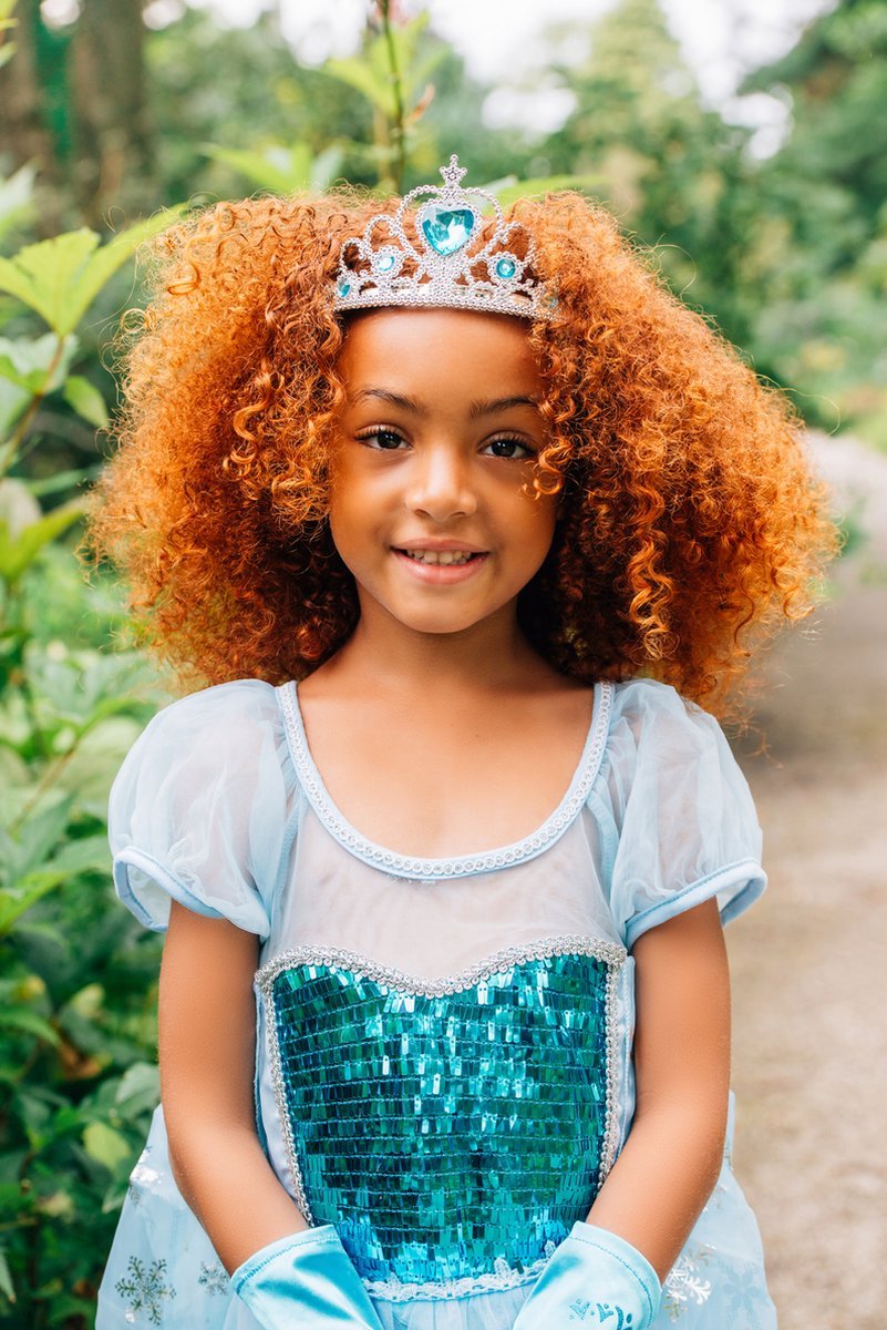 Frozen jurk prinsessenjurk meisje - Elsa jurk - inclusief prinsessen speelgoed - maat 134/140 — afbeelding 2