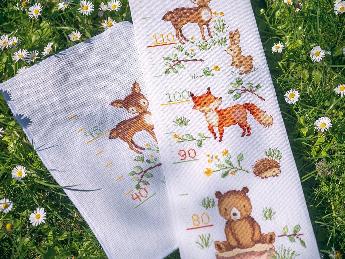 VERVACO Kruissteek Borduurpakket Geboorte Baby LIEF KONIJNTJE Handwerkpakket voor Wanddecoratie 19 x 21 cm Borduurwerk met Telpatroon DIY Kit Babykamer Decoratie Cadeau Knutselen Voor Volwassenen