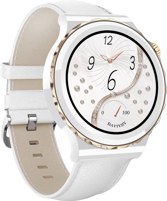 Smartwatch Dames S23- Watch geschikt voor Samsung en Apple Watch geschikt voor Huawei - Wit