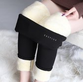 Easylux® Fleece Deluxe™ - Maat L - Zwart - Thermo Legging Dames - cadeautje voor haar - Thermo Broek - Fleece Legging - Dames Kleding