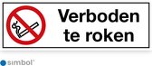 Simbol® - Sticker Verboden te Roken - Niet Roken Stickers - Formaat 10 x 30 cm.