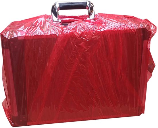 Kortpack - Handwikkelfolie 50cm breed x 270mtr lang, 23my dik - Rood - 1 Rol -Kokerdiameter: 50mm Stretchfolie - Rekfolie - Handrollen - (005.0904) - Kortpack