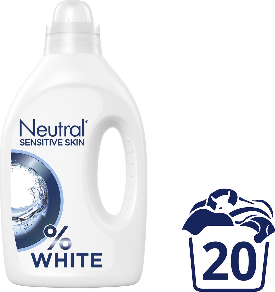 Neutral - Lessive Liquide - Witte Wash - 1 Litre - 20 lavages | bol