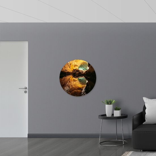 WallClassics - Muursticker Cercle - Belle grotte - Cueva de los Verdes - 80x80 cm Photo sur Muursticker