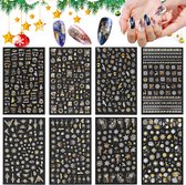 GUAPÀ® Nagelstickers | Nagel Stickers Kerst | Nail Art 3D Stickers | Nagelstickers Kinderen | Nail Art Stempel | Nagelstickers Kerst | 8 Nail Art Kerst stickervellen