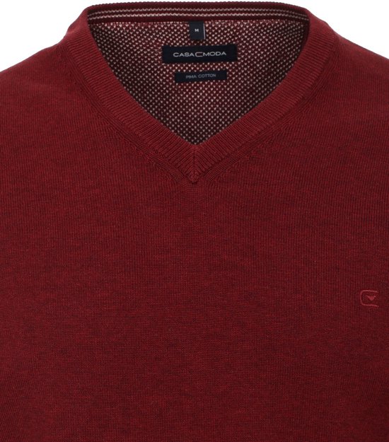 CASAMODA Herentrui met V-hals, lange mouwen, regular fit, 100% katoen, Öko-Tex, blauw, S