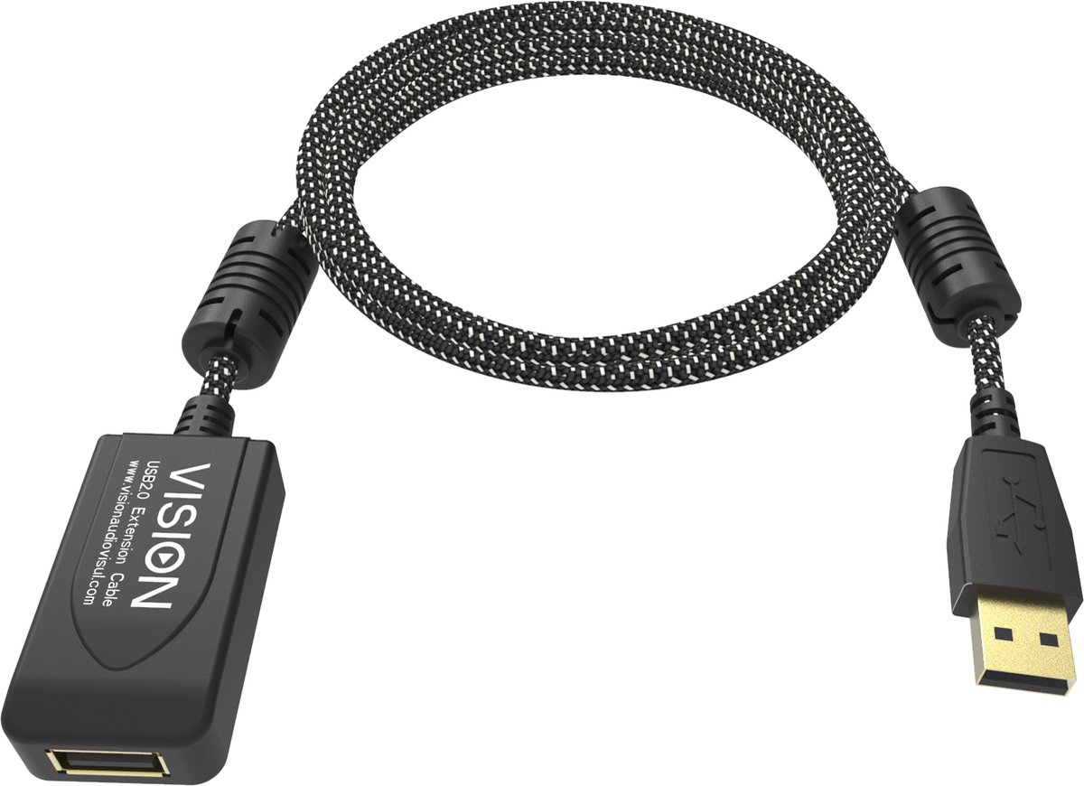 Vision TC 5MUSBEXT+/HQ USB-kabel USB 2.0 5 m USB A Zwart