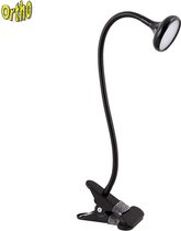 Ortho® - Bureaulamp met klem - Verstelbaar - Wit/Natuurlijk/Warm Wit licht - Leeslamp - Zwart