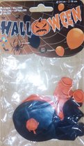Decoratieve ballonnen - Voor verkleedpartijen - 6 ballonnen - Oranje en Zwart