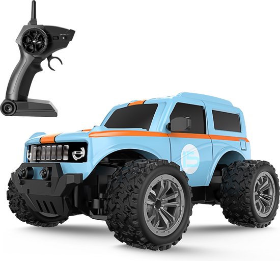 Op afstand bestuurde auto vanaf 6 tot 10 jaar, auto met afstandsbediening 2,4 GHz, 8 wielen, RC stuntauto met handbediening, spuitnevel-led-muziek, speelgoed vanaf 5 jaar