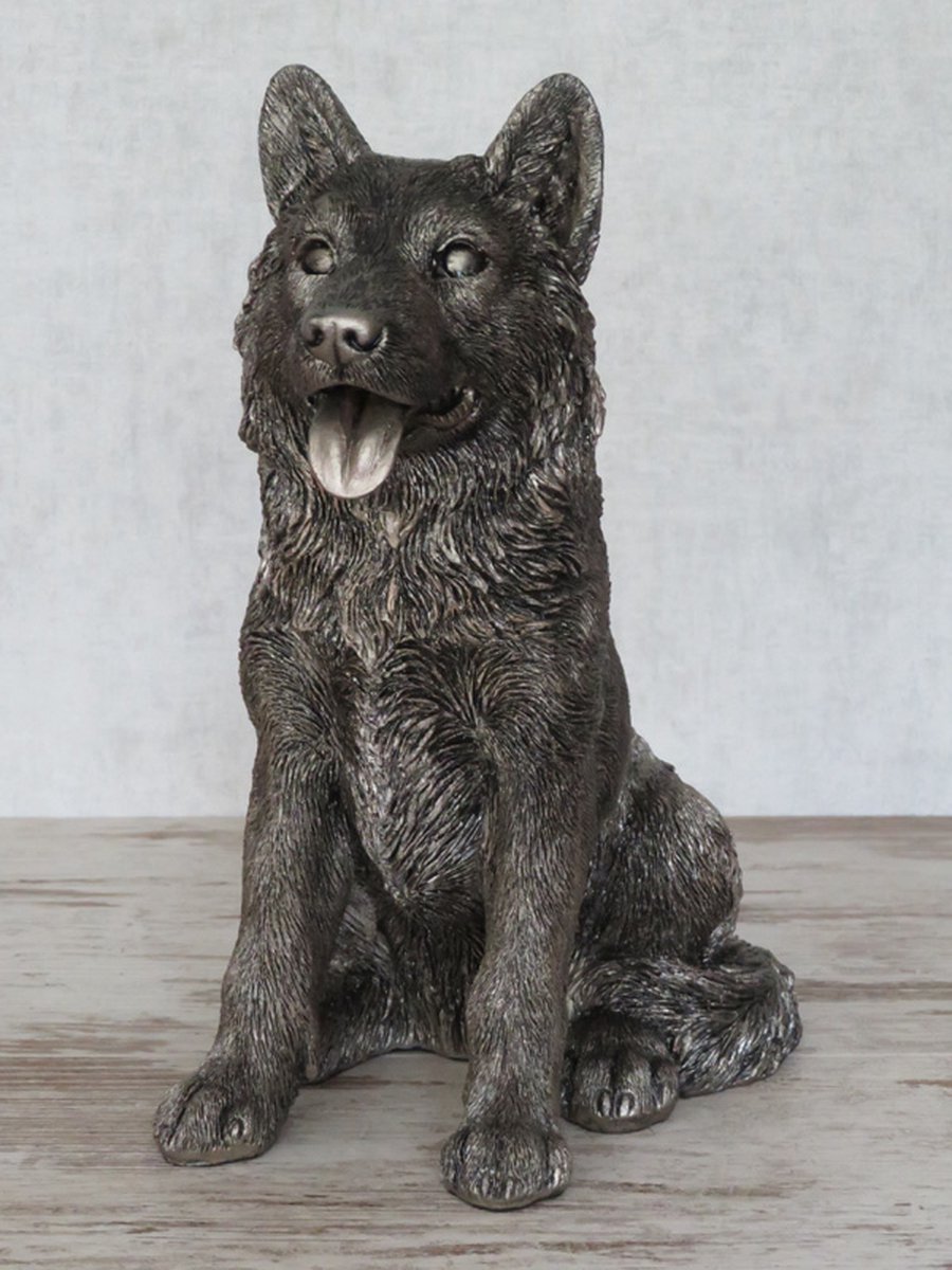 urn asbeeld Duitse Herder | Witte Herder | Zwarte Herder | polystone hondenurn