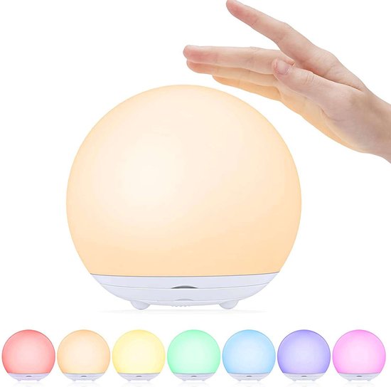 LUSQ® - Oplaadbaar Nachtlampje Voor Kinderen - Warm Wit - Nachtlampje Baby - Dimbaar en Draadloos - Timer- en geheugenfunctie - USB Oplaadbaar Nachtlampje Volwassenen