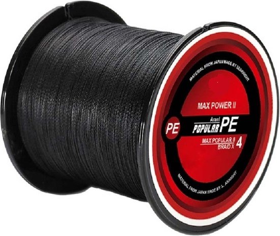 IPEXNL Max power 2 PE gevlochten super vislijn zwart - 31.8kg - 0.45 mm van 300 meter type 7 made by SK