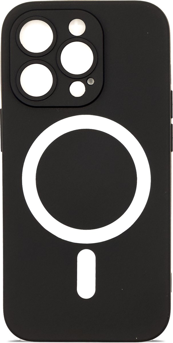 iPhone 14 Pro Max hoesje magnetisch - Zwart - Siliconen