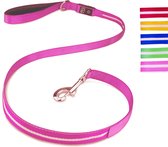 Premium hondenriem roze met licht - Hondenriem 1.2 meter - Halsband - Hondenharnas - Honden - Geschikt voor alle halsbanden