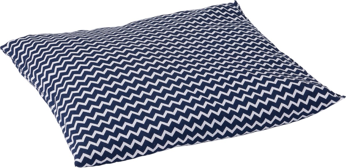 Goedkoopste Kersenpitkussen Classico - 25 x 27cm - Blauw met Witte Golven