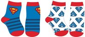 Duo pack baby sokjes Superman wit/blauw maat 68/74