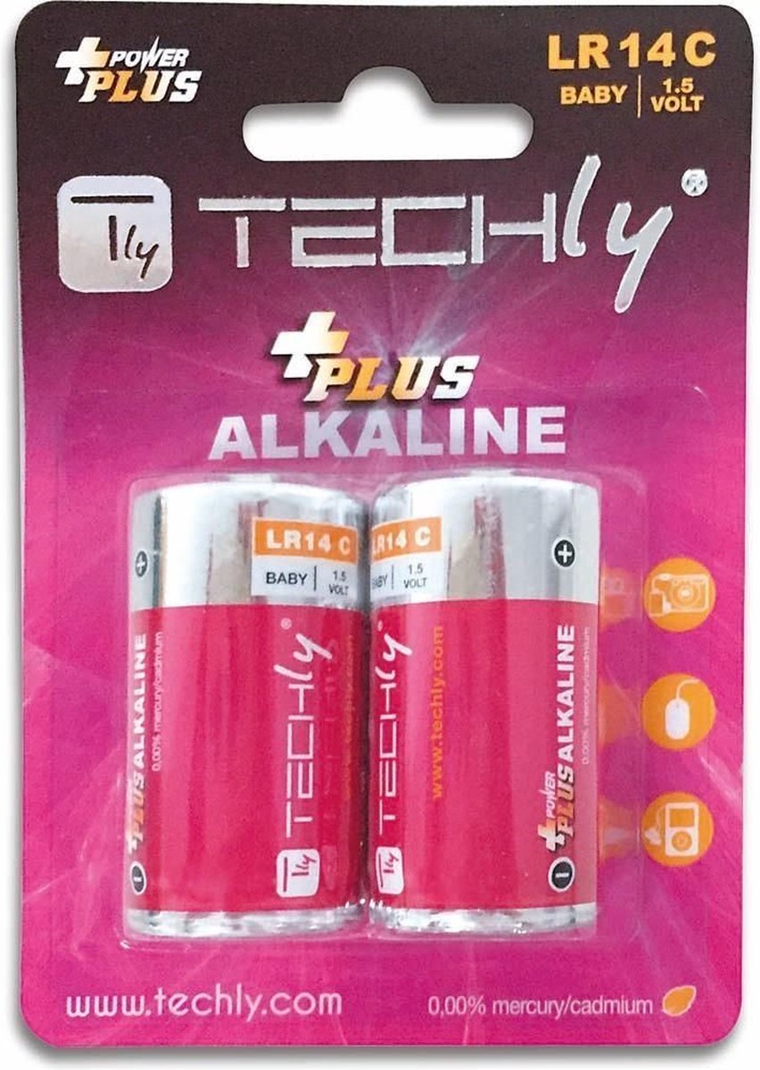 Techly IBT-KAP-LR14T huishoudelijke batterij Single-use battery C Alkaline