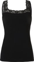 Cotonella Dames Hemd met Kant Zwart - Maat XL