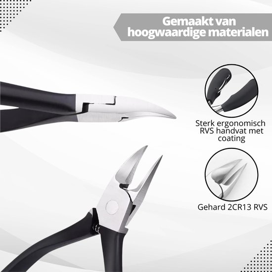 ZWILLING Nageltang (met veerbuffer, ergonomische vorm, extra scherpe snijvlakken voor stevige hand- en teennagels), premium, zilver