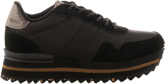 Woden Nora 111 Plateau sneakers zwart