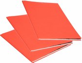 6x Rollen kraft kaftpapier rood  200 x 70 cm - cadeaupapier / kadopapier / boeken kaften