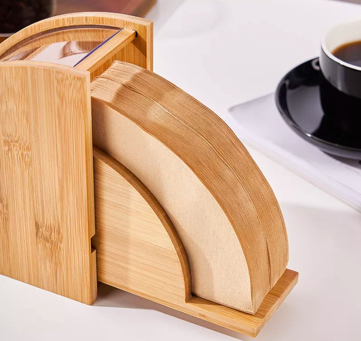 Koffiefilterhouder voor opslag, koffiefilterbox