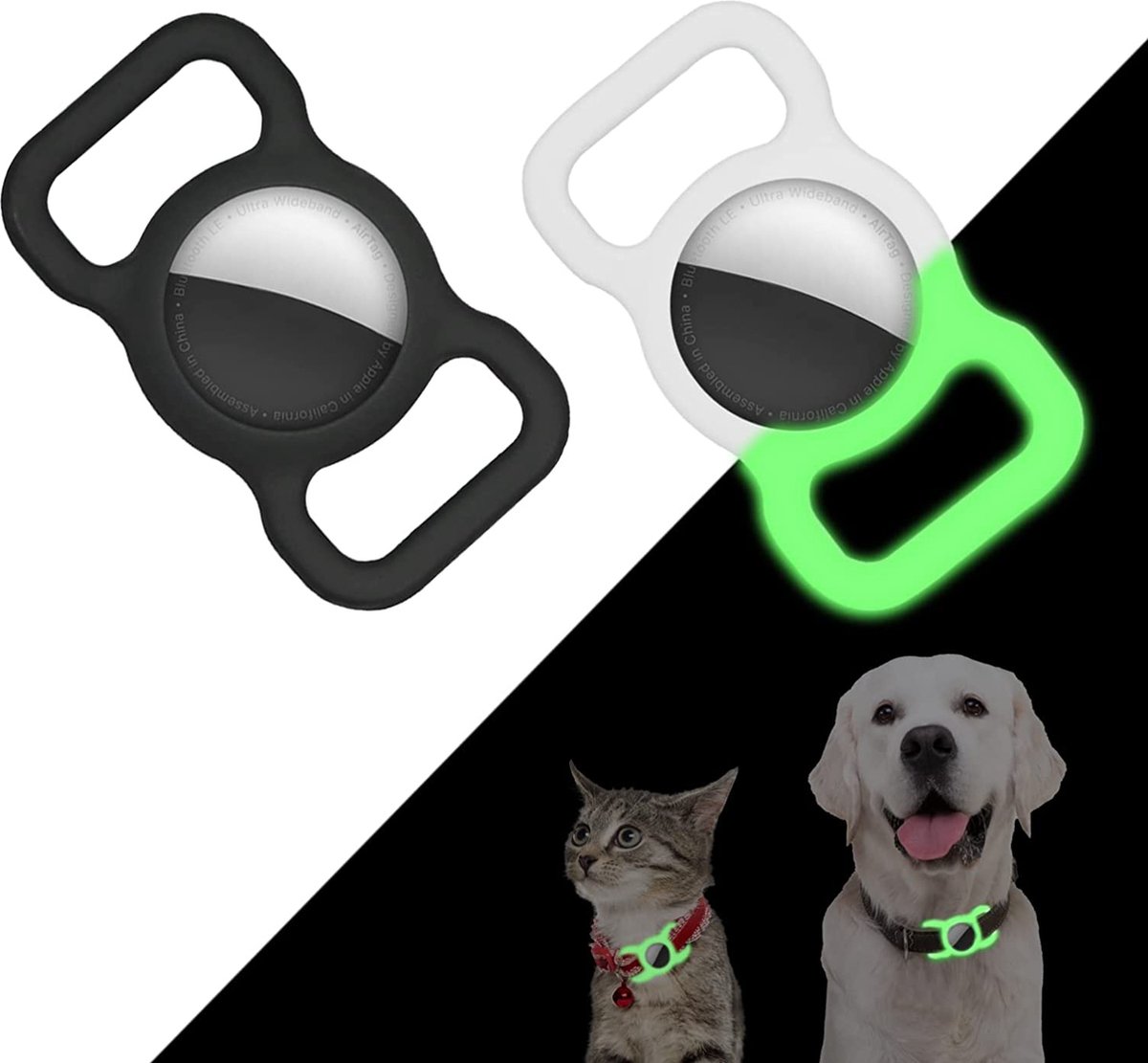 Support Apple AirTag pour collier chat/chien - Brille dans le