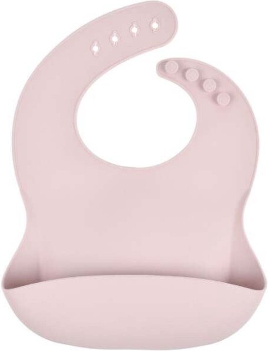3 Stuks - Siliconen Slabbetjes met Opvangbak - Roze Beige van Little Dutch — afbeelding 4