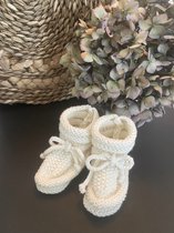 mini boosté| Bébé tricotés main - chaussettes - chaussons - bébé & soins 0 mois - 11 cm - filles/garçons - semelle souple - unis - chaussons - enfants - premières chaussures bébé - noël - cadeau noël - bébé