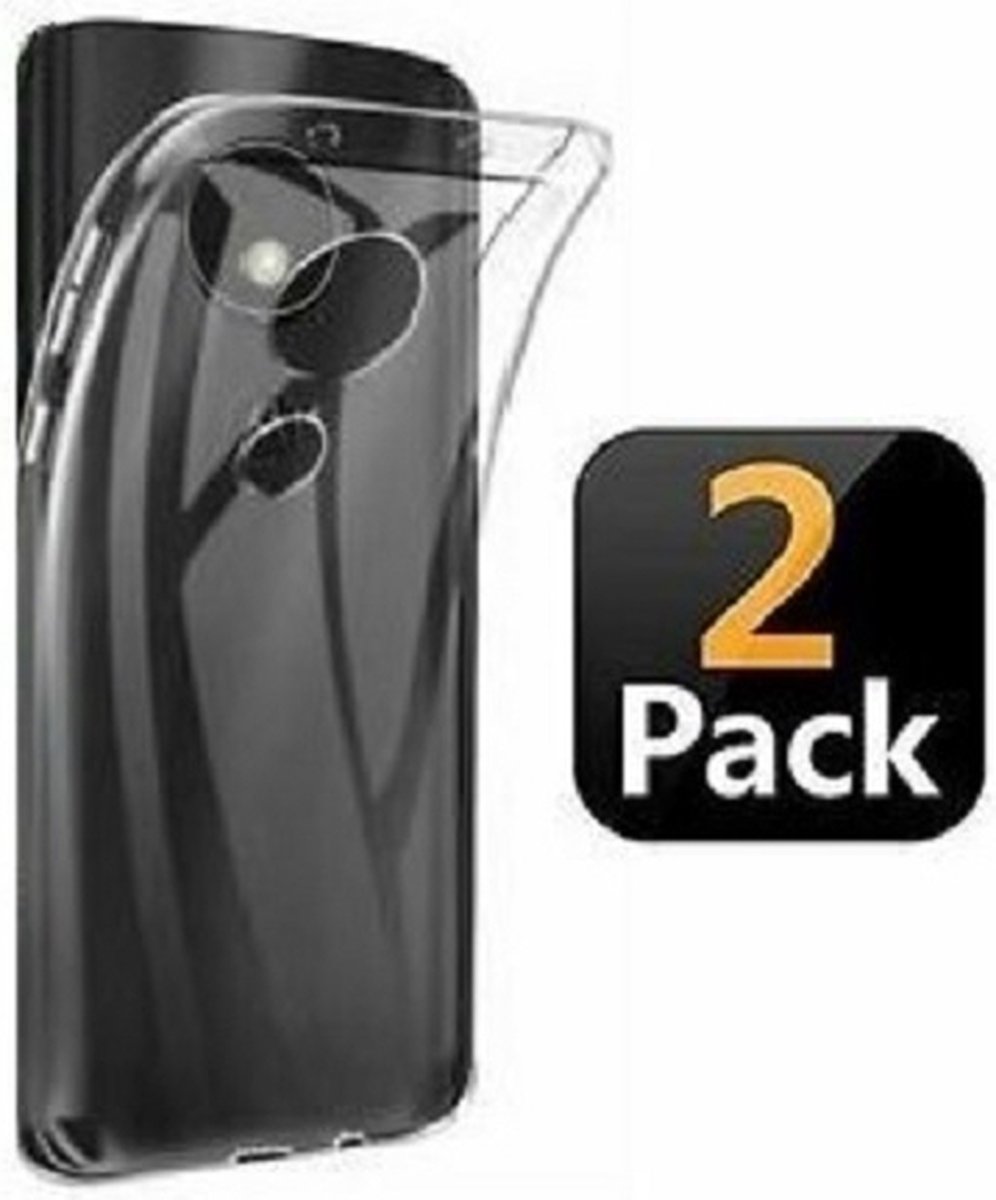 Motorola Moto G7 Hoesje Siliconen TPU Transparant 2x