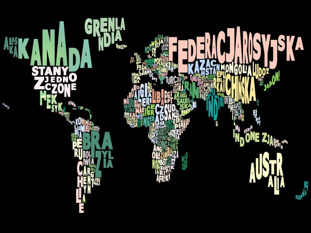 Fotobehang - geography  in polish.