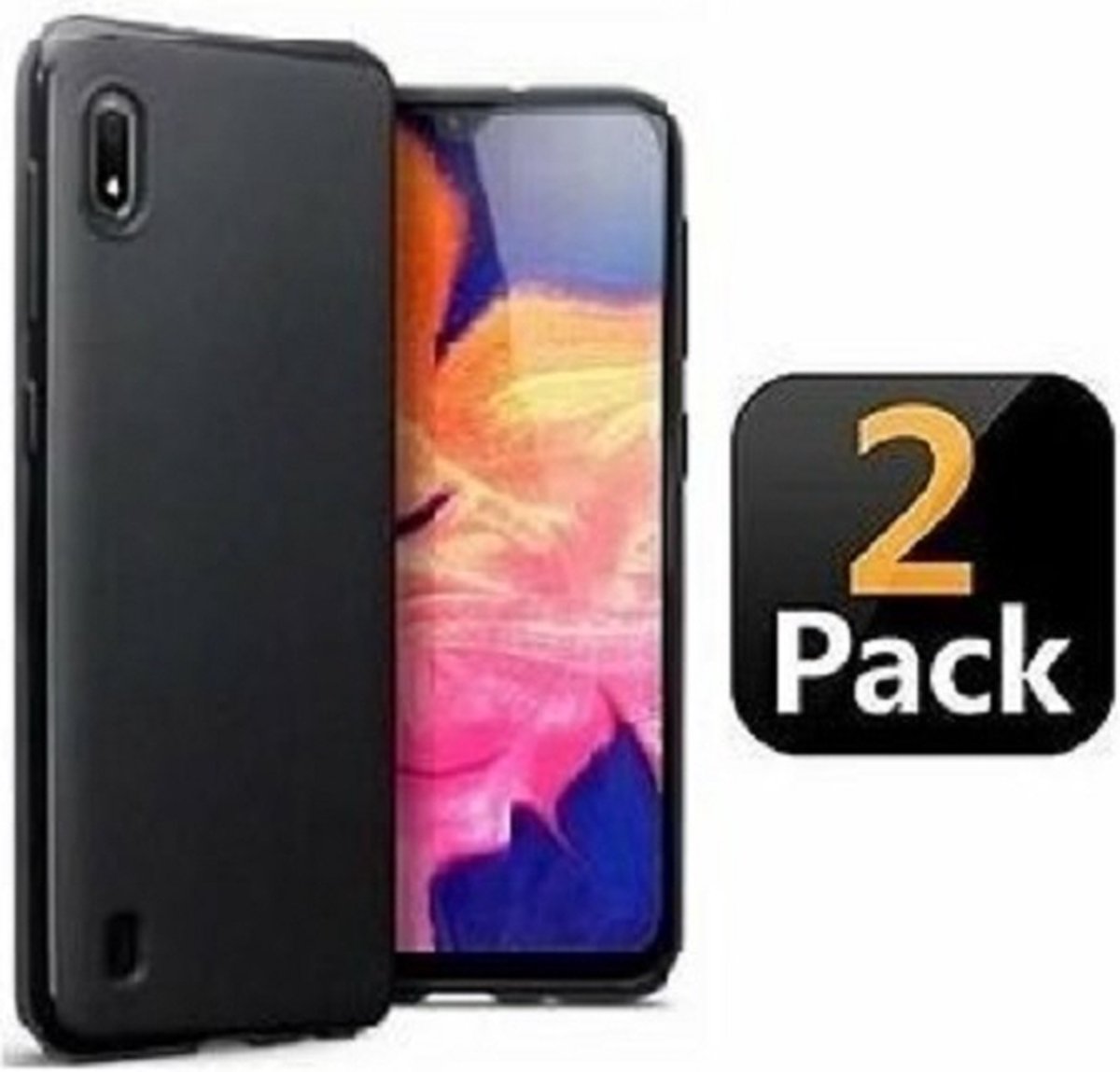 Samsung A10 Hoesje Siliconen TPU Zwart 2x