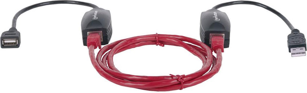 Manhattan 179300 USB 1.1 Extender (verlenging) via netwerkkabel RJ45 60 m