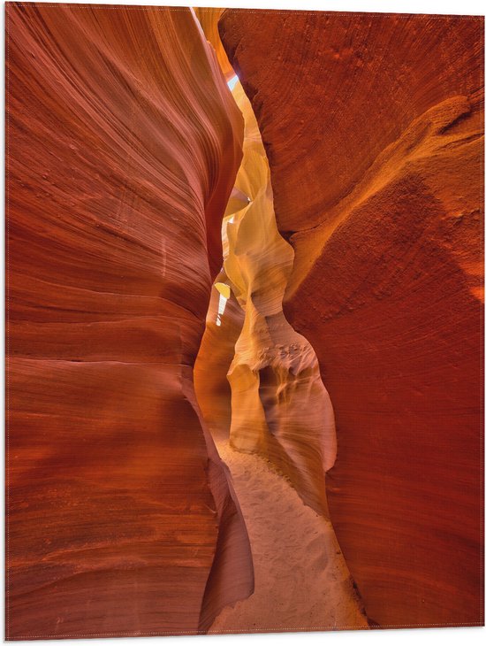 WallClassics - Drapeau - Couloir étroit à Antelope Canyon - 60x80 cm Photo sur Drapeau Polyester