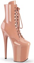 Pleaser - FLAMINGO-1020 Plateau Laarzen, Paaldans schoenen - US 12 - 42 Shoes - Creme