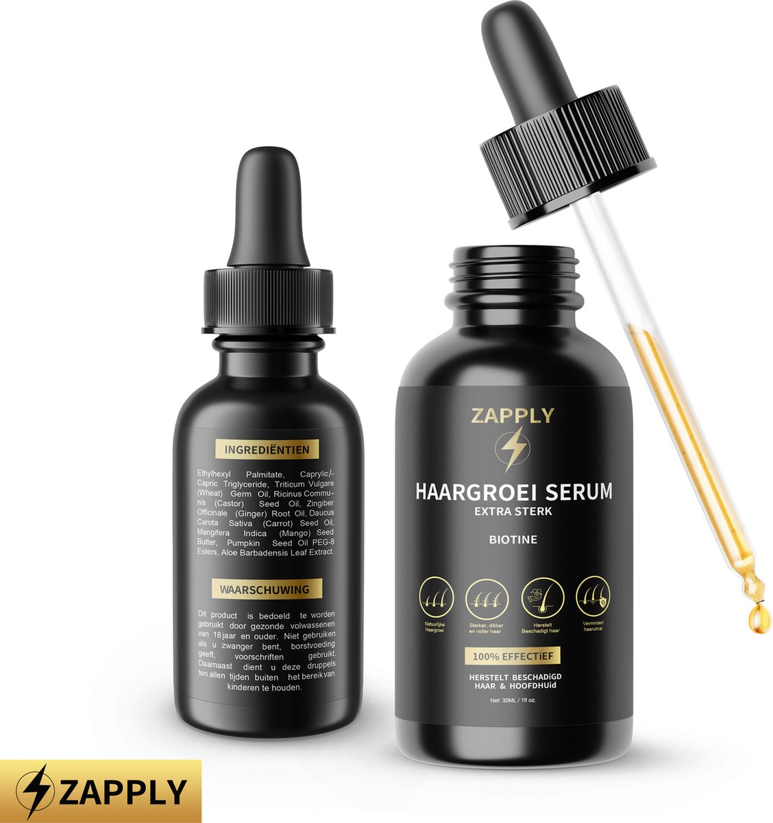 Zapply Haargroei Serum - Biotine - Haaruitval - Alternatief Minoxidil- Haarserum- Haargroei - Baardgroei -